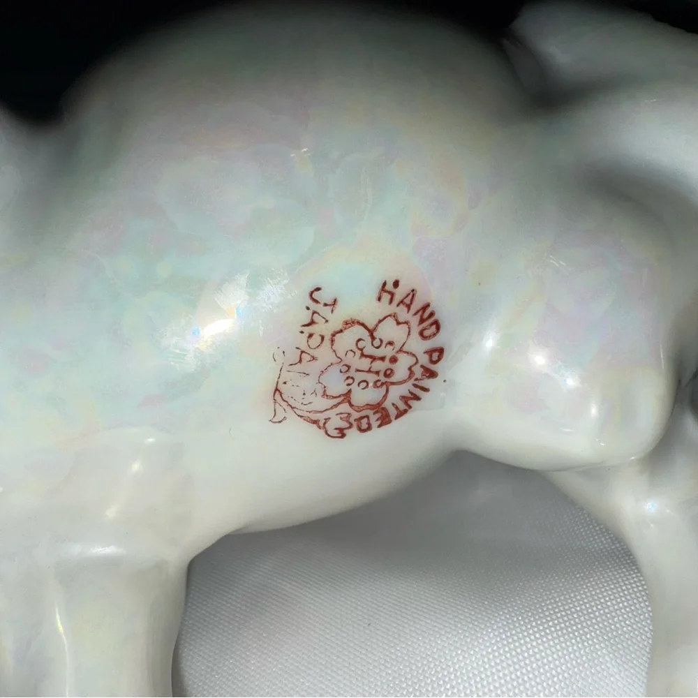 Rare Vintage Porcelain‎ Cow Creamer Hand Painted Gold Accents Cow Lovers Gift